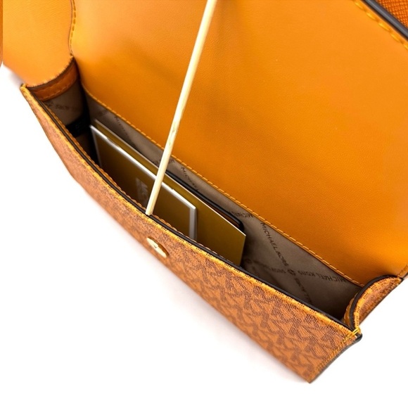 Michael Kors Charlotte LG Tote Bag 3 IN 1 Leather Shoulder Bag Cider - Picture 13 of 15